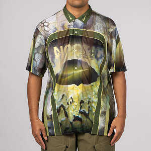 Nike Quick Strike: NOCTA Opal NRG Button Down Top - Pilgrim/Oil Green