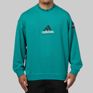 Outlet Clothing: EQT Reflective Crewneck - Equipment Green