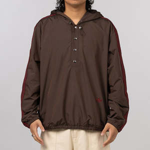 Wales Bonner: Wales Bonner Nylon Anorak - Night Brown