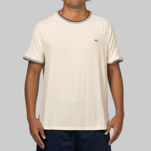 Adidas X Clot By Edison Chen 1: X CLOT By Edison Chen Knit CLR T-Shirt - Cream White