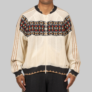 Adidas X Clot By Edison Chen 1: X CLOT By Edison Chen Knit Superstar Track Top - Cream