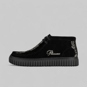 Pleasures X Clarks Torhill: X Pleasures Torhill Woven - Black Suede