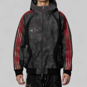 Special Release No Points 1: X Thug Club Teamgeist Faux Leather Jacket - Black