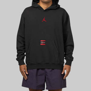 Jordan Paylink Add Ons: Brooklyn Fleece Hoodie - Off Noir/Gym Red