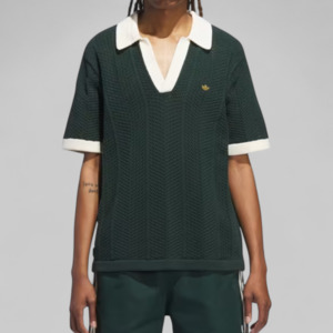 Adidas X Clot By Edison Chen 1: X CLOT By Edison Chen Knit Polo - Green