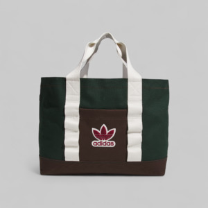Adidas X Clot By Edison Chen 1: X CLOT By Edison Chen Tote Bag - Green/Dark Brown