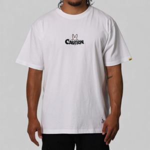 CAUTION Rabbit T-Shirt - White