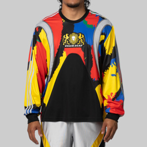 Adidas: X Brain Dead Long Sleeve Jersey - Black/Equipment Yellow