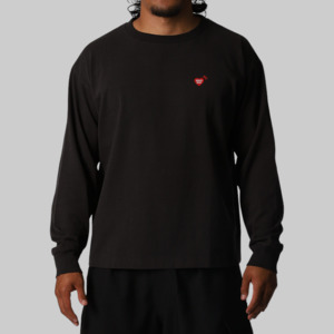 Tops: Graphic Long Sleeve #4 - Black