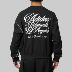 Main Outlet Mens Tops: OG L.A. Santa Monica Crewneck - Black