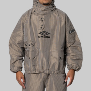 Smock Check Anorak - Beige/Black