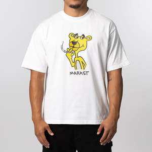 Market: Yellow Panther T-Shirt - White