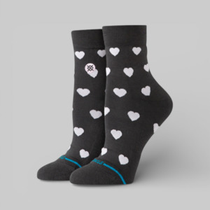 Women's Hearts Lowrider Sock - Charcoal