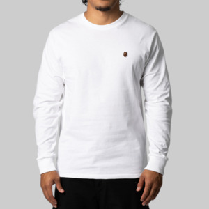 One Point Long Sleeve - White