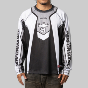 Mesh Jersey Racer Long-Sleeve - Black