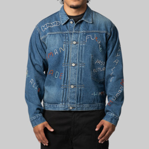 Embroidered Denim Work Jacket - Indigo