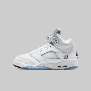 Air Jordan 5 Retro OG (Grade School) "White Metallic"
