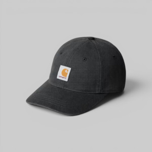 Carhartt: Canvas Cap - Black Stone Washed