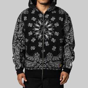 Fr2: Embroidery Paisley Hoodie - Black