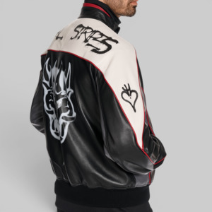 Y 3: X CHITO Graphic Leather Biker Jacket