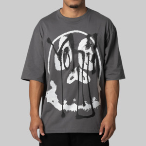 X CHITO Skull Graphic T-Shirt - Grey