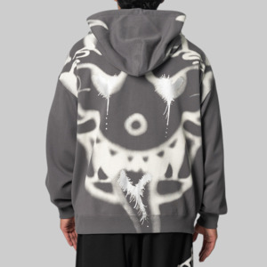 Y 3: X CHITO Graphic French Terry Zip Hoodie - Grey
