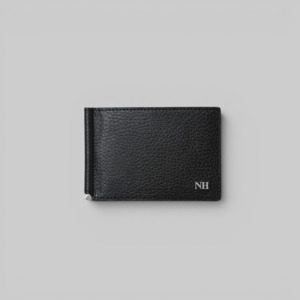 Leather Clip Wallet - Black