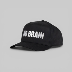 Main Outlet Accessories Caps: No Brain 6 Panel Snapback - Black