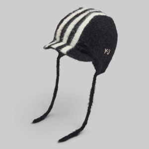 Y 3: 3-Stripes Bonnet - Black