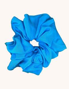 Scrunchie: Silk Scrunchie Blue