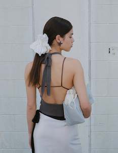 Accessories: Silk Scrunchie Ivory