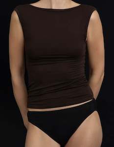 Kye Intimates: Recline Bateau Sleeveless Espresso