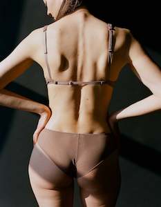 Bralettes: Translucent Bra Marron Glacé