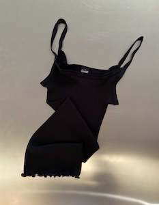 All: Wool + Silk Ribbed Camisole Black