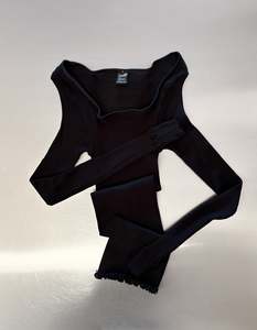 All: Ribbed Silk Long Sleeve Black