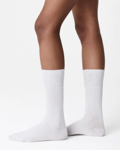 New In 1: 2-Pack Edna Cotton Socks White