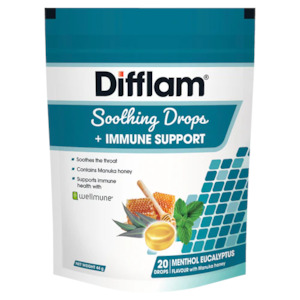 Difflam Soothing Drops + Immune Support - Menthol Eucalyptus