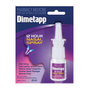 Hay Fever Allergy Sinus: Dimetapp 12 Hour Nasal Spray 20ml
