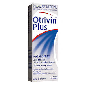Hay Fever Allergy Sinus: Otrivin Plus Nasal Spray 10ml