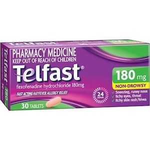 Telfast 180mg 30 Tablets