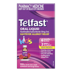 Hay Fever Allergy Sinus: TELFAST Oral Liquid Kid 150ml