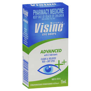 Eye Care: Visine Advanced Eye Drops 15ml