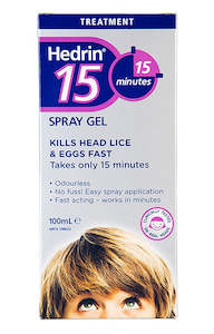 Hair Care: HEDRIN Headlice Spray Gel 100ml