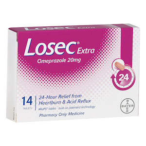 Losec Extra 20mg 14 Tablets
