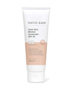 NATIO Clear Zinc Mineral Sunscreen SPF 50 100g