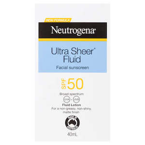 Sun Care: Neutrogena Ultra Sheer Face Fluid SPF50 40ml