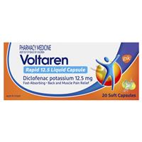 Pain Relief: Voltaren Rapid 12.5mg 20 Liquid Capsules