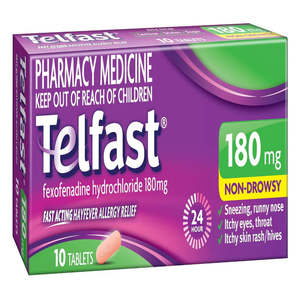 Medication: TELFAST 180mg Tabs 10s