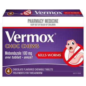 Gut Health: VERMOX Choc Chews Tabs 4s