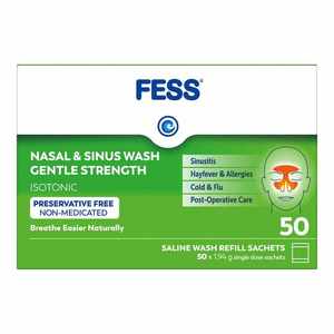 Cough Cold Throat: Fess Nasal & Sinus Wash Refill Gentle Strength 50pk